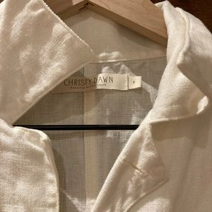 Christy dawn Penny jumpsuit - nwot. Small linen white jumper